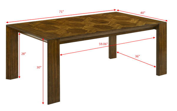 Hollister - 6 Piece Dining Room Set - Brown