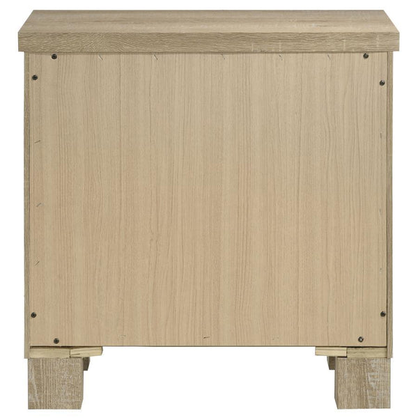 Oakglen - 2-Drawer Nightstand Bedside Table - Weathered Oak