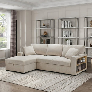 Pompano Sectional with Pull-Out Bed and Storage Chaise