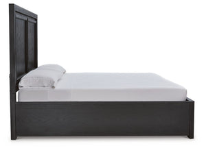 Foyland - Black / Brown - Queen Panel Storage Bed