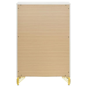 Lucia - 5-Drawer Bedroom Chest - White