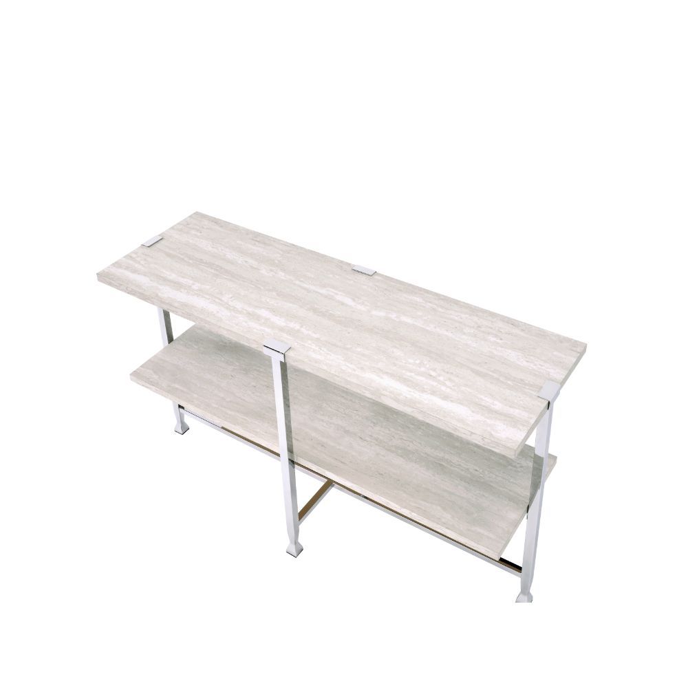 KD, Half-Moon Sofa Table â€¢ Storage: Open Comparment (Wooden Fixed Shelf) â€¢ Wooden Top, Metal Frame Leg with X-Shape Support (Open Base) â€¢â€¢ CONSTRUCTION] Wooden Top: Paper Veneer+PB â€¢ Metal Leg/Frame & Crossbar Support: Metal Tube<br/><br/><b>Pro