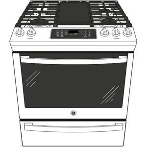 GE® 30" Slide-In Front-Control Convection Gas Range with No Preheat Air Fry