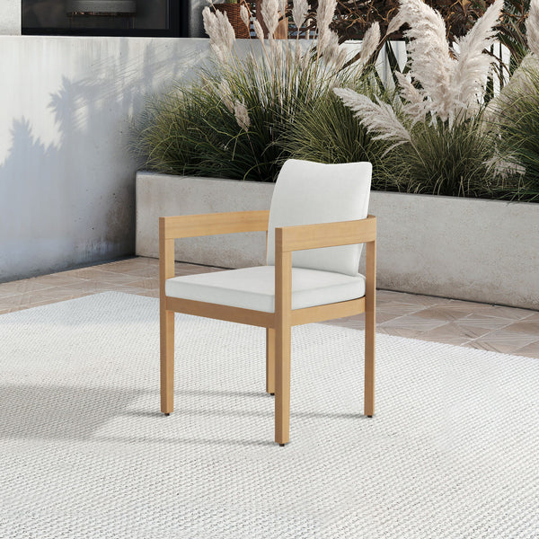 Wesley - Patio Side Chair With Cushion - White