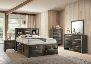 Emily - King Bed - Gray