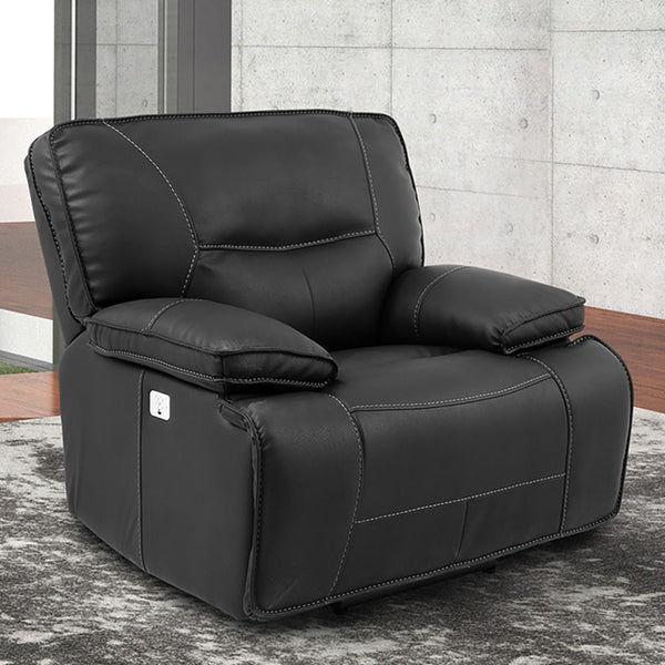 Spartacus - Power Reclining Sofa And 2 Recliners - Black