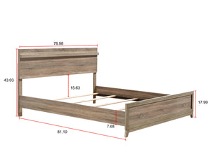  natural wood finish that evokes a sense of calm and simplicity. The well-crafted bed frame