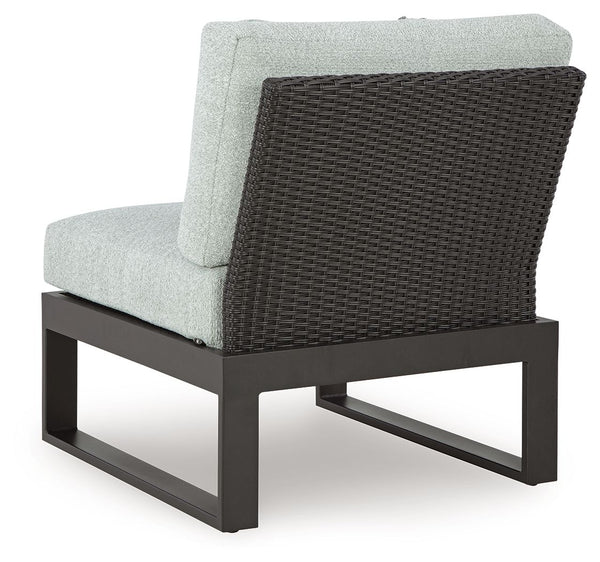 Beachloft - Black / Gray - 6-Piece Outdoor Sectional