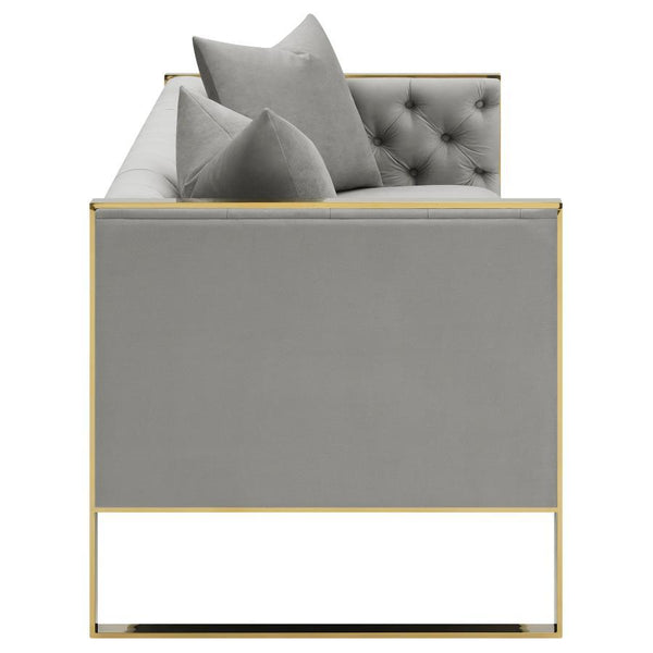  each piece is supported by thin stainless steel braces in a polished