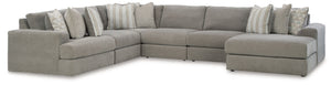 The casual, low-slung shape of this sectional makes it fully lounge-ready. Its deep seating invites you to sink right in, with bold beveled block arms that are softened by bullnose â€œwaterfallâ€ cushions. Best of all, the modular design lets you stage t