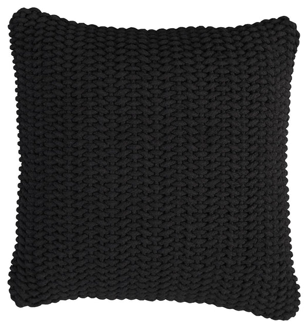 Simply chic, this pillow is neutral enough to slip into any scene. A cozy handwoven design in black completes your casually cool retreat, adding a stylish touch to a reading nook or lounge area.<br/><br/><b>Product Features</b><ul><li>Made of cotton</li><