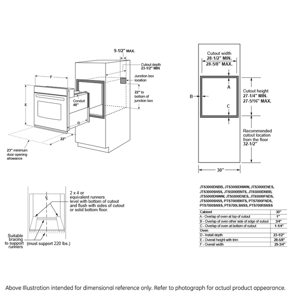 GE® 30" Smart Built-In Self-Clean Single Wall Oven with Never-Scrub Racks