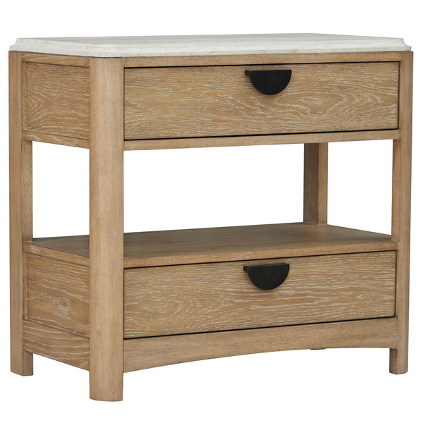Escape - Bedroom Queen Poster Bed With 2 Nightstands - Glazed Natural Oak