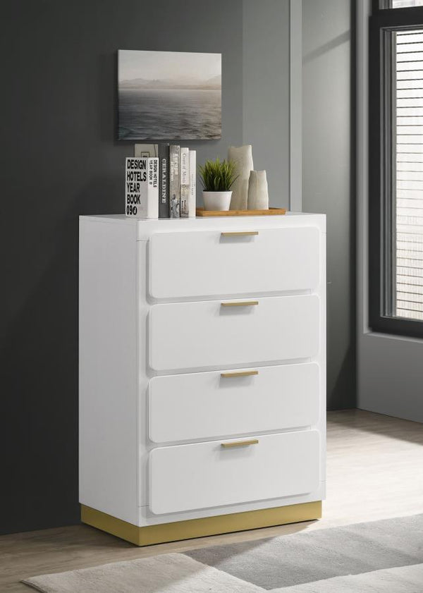Caraway - 4-Drawer Bedroom Chest - White