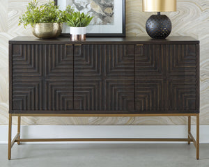  the three-door console is aesthetically contemporary and sophi