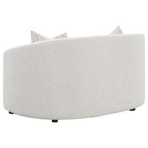Rainn - Boucle Upholstered Sloped Arm Loveseat - Latte