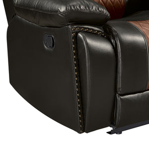 Nikko - Sofa With Dual Recliner - Two Tone Brown