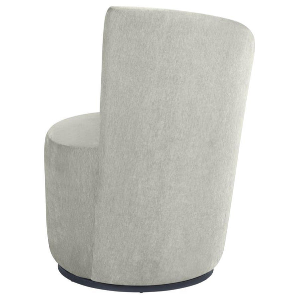 Nueva - Upholstered Swivel Chair Curved Backrest - Dove Gray