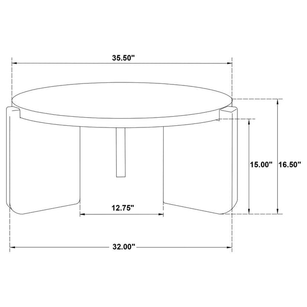 Cordova - Round Solid Wood Coffee Table - Black
