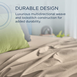 Linens - Tempur Luxe Egyptian Cotton Sheet Set - Sandstone - Split King