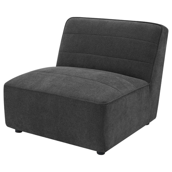 Sunny - Upholstered Armless Chair - Dark Charcoal