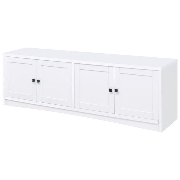 Laughlin - 4 Door Engineered Wood TV Stand - White