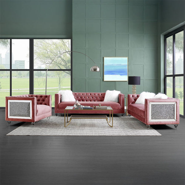 HeiberoII - Sofa - Pink Velvet