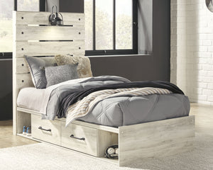  Twin Panel Bed with 4 Storage Drawers