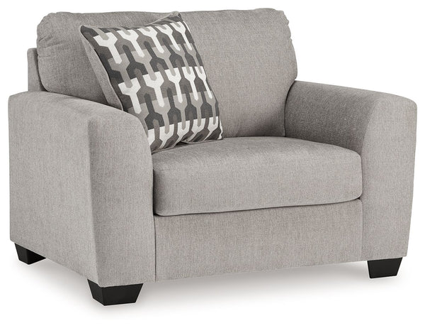 Need a simple style refresh? Liven up your space with this oversized chair. Its sleek design invites you to sink into the generous cushions. Plush, textured upholstery creates a captivating look that works for aesthetics ranging from classic to contempora