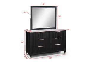 Kara - Queen 4 Piece Bedroom Set - Black