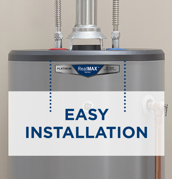 GE RealMAX Choice 40-Gallon Tall Natural Gas Atmospheric Water Heater