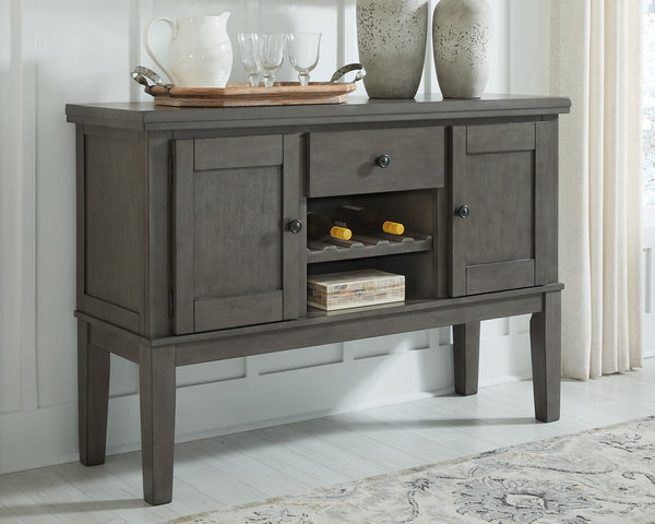  a smooth-gliding drawer and an open cubby with a wine rack