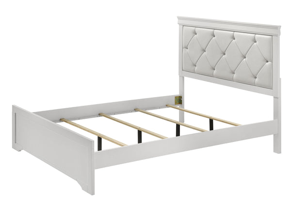  perfect for creating a serene and sophisticated sanctuary. The centerpiece is a sumptuous bed framed by a headboard with diamond-tufted detailing