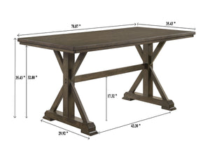 Lloyd - 6 Piece Counter Dining Room Set - Brown