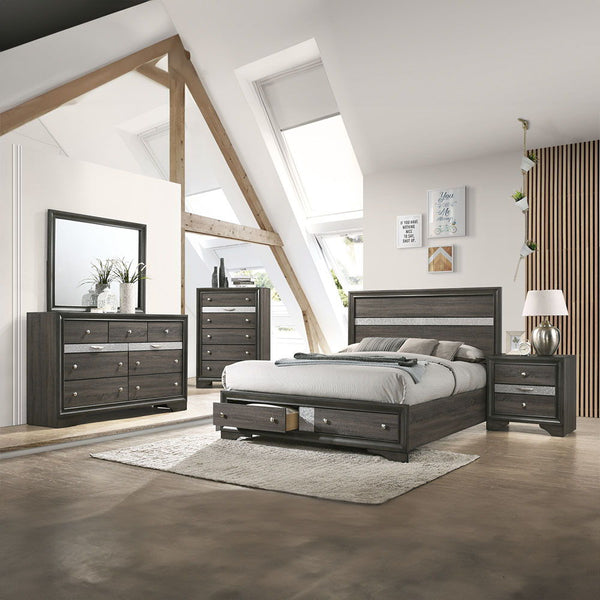 Naima - Queen Bed - Gray