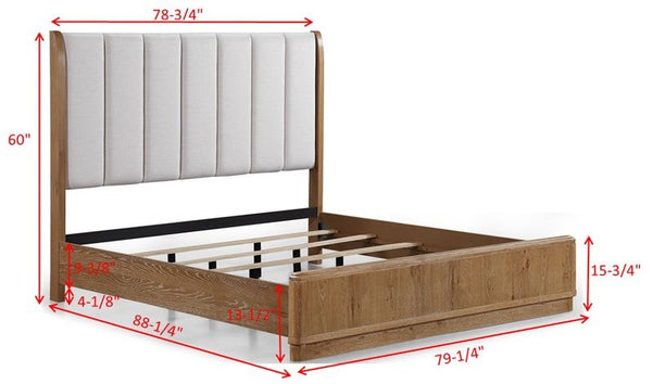 Westcott - Queen Panel Bed - Cerused Natural