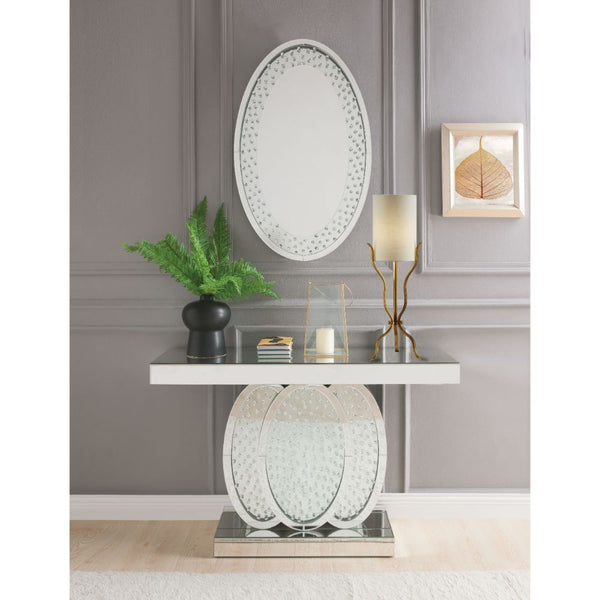  MDF (Fixed Top/No Leaves) Mirrored Base: Geometric Shape P