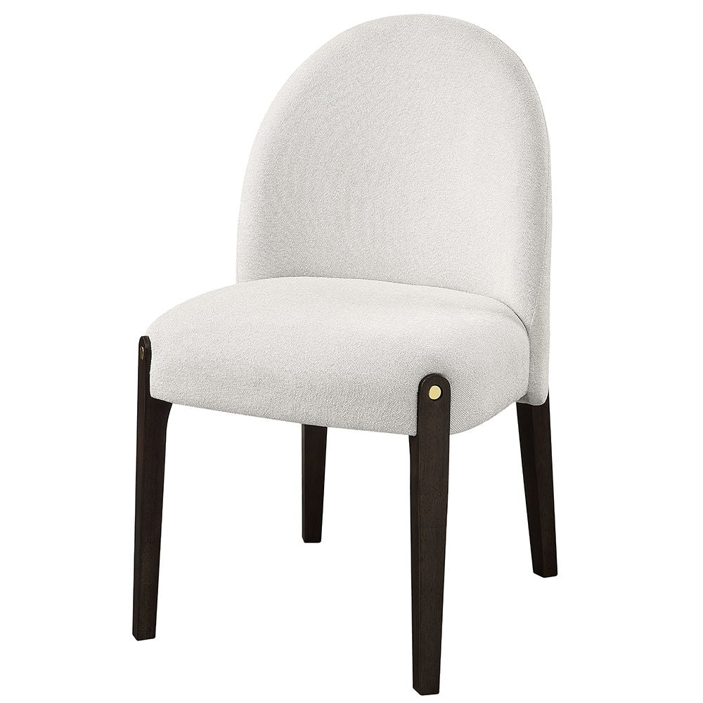 Clayten collection exudes elegance with its rectangular dining table featuring a fixed white marble top and double pedestal base with metal trim. Paired with upholstered chairs and a server with metal legs, this set blends sophistication and contemporary 