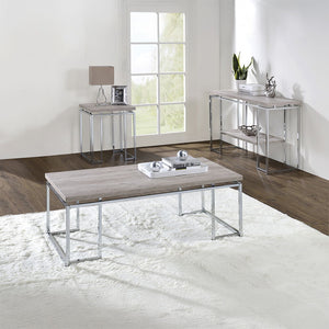  Metal Sled Base â€¢â€¢ CONSTRUCTION] Wooden Top/Shelf: Veneer (Paper)+ PB â€¢ Metal Apron Trim â€¢ Metal Sled Base: Chrome Finish