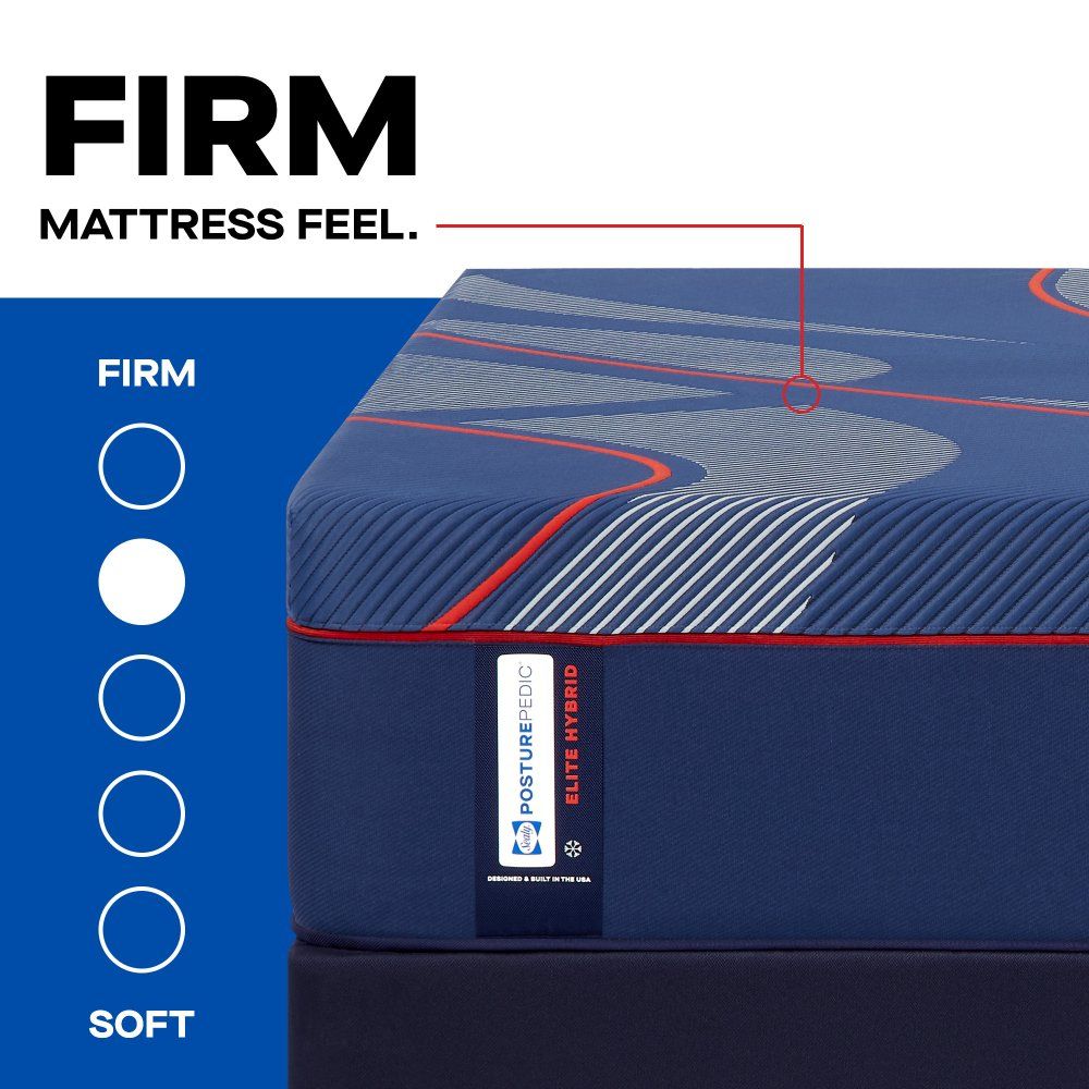 The Sealy Posturepedic Elite Hybrid Firm mattress delivers a perfect blend of pressure relief, support, and cool-to-the-touch comfort night after night. The orthopedic-inspired Posturepedic Pro Support System reduces those nagging Bed Aches with exclusive