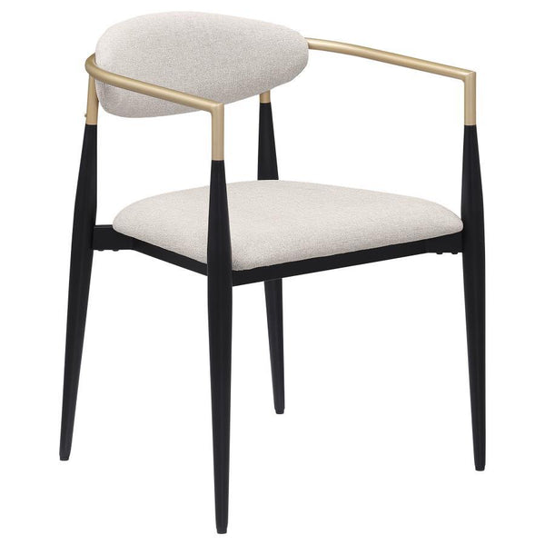 Alexis - Fabric Upholstered Dining Arm Chair (Set of 2) - Beige