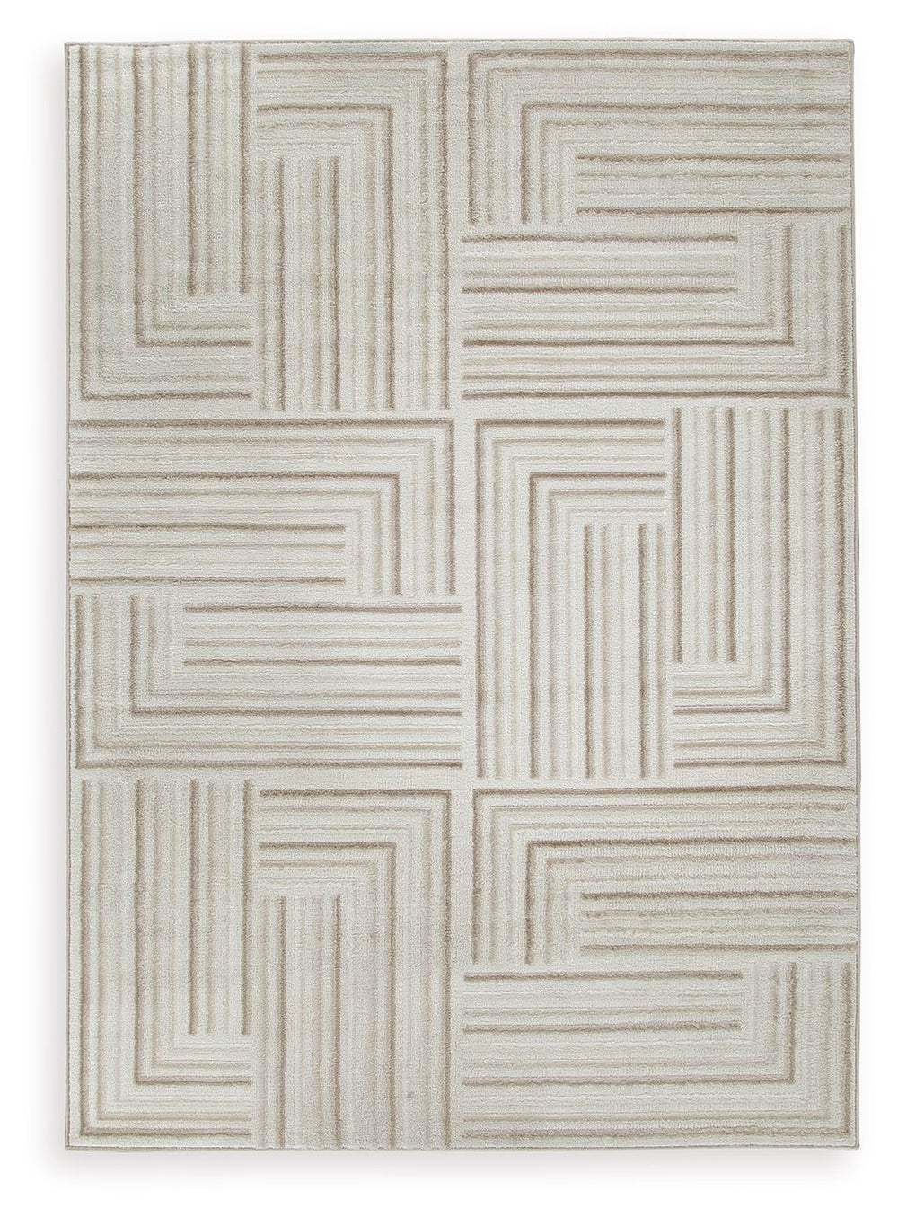 Seeking warmth and coziness for your home? This area rug is the perfect choice. With its high-low pile and neutral-hued geometric design, it seamlessly blends with both modern and traditional decor styles. Experience the inviting ambiance this rug brings 