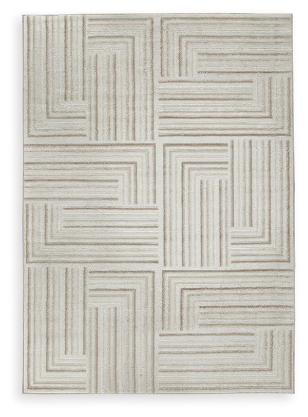 Seeking warmth and coziness for your home? This area rug is the perfect choice. With its high-low pile and neutral-hued geometric design, it seamlessly blends with both modern and traditional decor styles. Experience the inviting ambiance this rug brings 