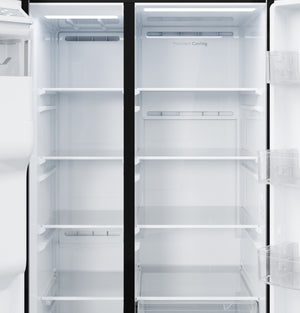 GE® ENERGY STAR® 23.6 Cu. Ft. Counter-Depth Side-By-Side Refrigerator with Extra Tall Dispenser and In-Door Icemaker