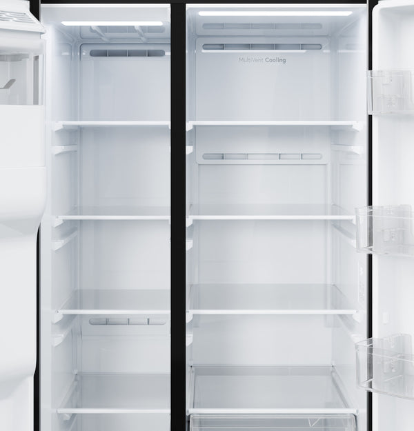 GE® ENERGY STAR® 23.6 Cu. Ft. Counter-Depth Side-By-Side Refrigerator with Extra Tall Dispenser and In-Door Icemaker