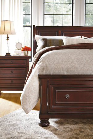  King Sleigh Bed with 2 Storage Drawers