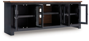Wildenauer - Brown / Black - XL TV Stand With Fireplace Option
