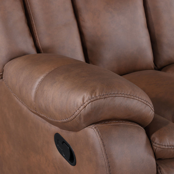 Morello - Sofa With Dual Recliner - Brown