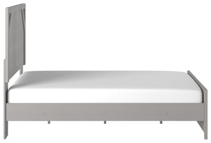 Cottenburg - Light Gray / White - Queen Panel Bed