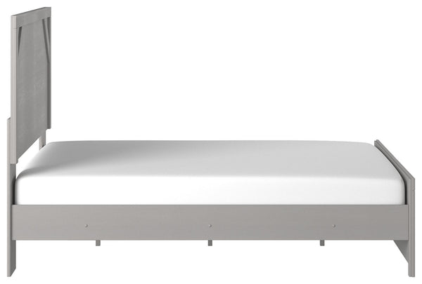 Cottenburg - Light Gray / White - Queen Panel Bed